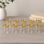 VERRE THE 12PCS EN VERRE GOLD