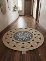 TAPIS 1M ROND MOSAIQUE 49-5 LUX QUALITE