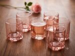 VERRE A EAU ROSE  6 PCS PASABAHCE LUNA