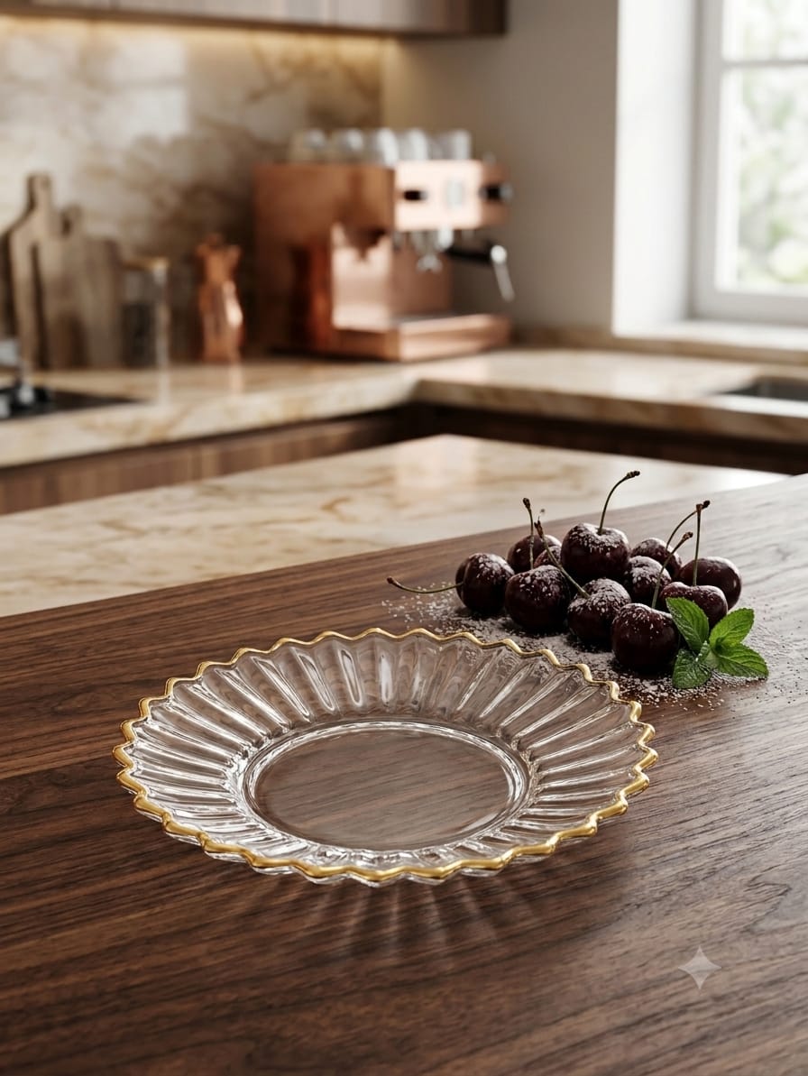 Photo00005547 ASSIE EN VERRE DORE CONIA 6 PIECE