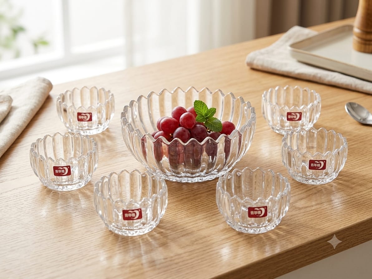 Photo00005628 COUP FURUIT DELI GLASS TRANPARENT 7 PIECE
