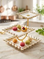 POER GATEAU CERAMIQUI 3 ETAGE EN DORE
