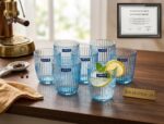 VERRE A EAU LINE ROSE / BLEU