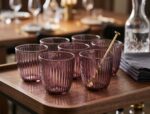 VERRE A EAU LINE ROSE / BLEU